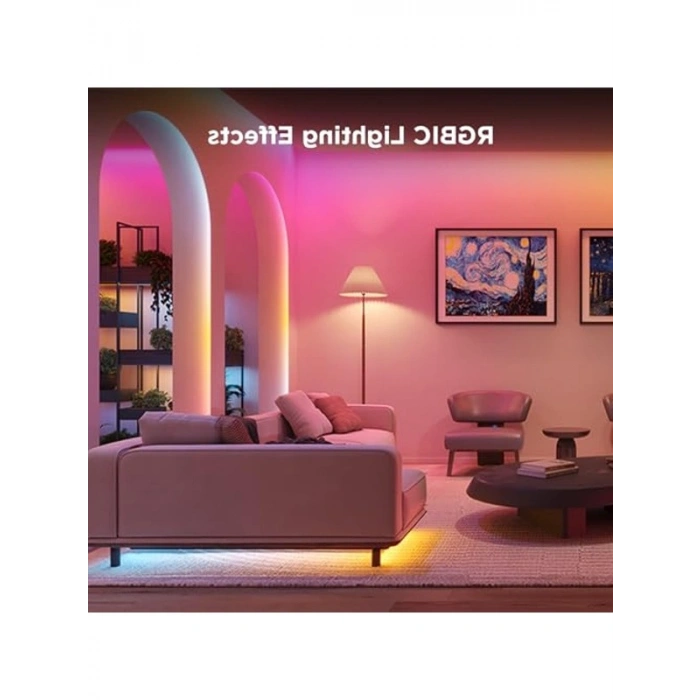 Akıllı LED Şerit, 5 Metre Uzunlukta RGBICW Kontrol Özelliği ile