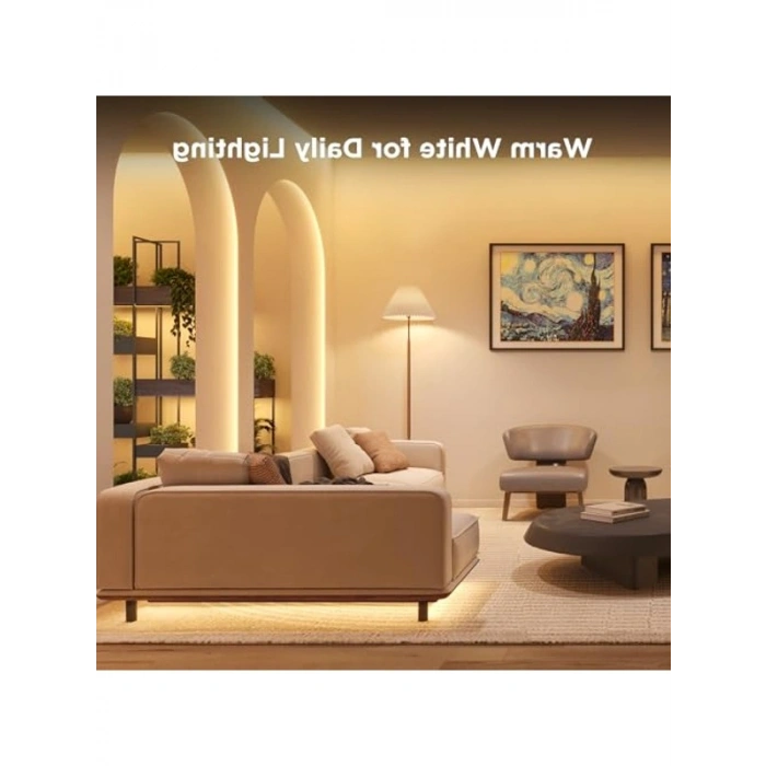 Akıllı LED Şerit, 5 Metre Uzunlukta RGBICW Kontrol Özelliği ile