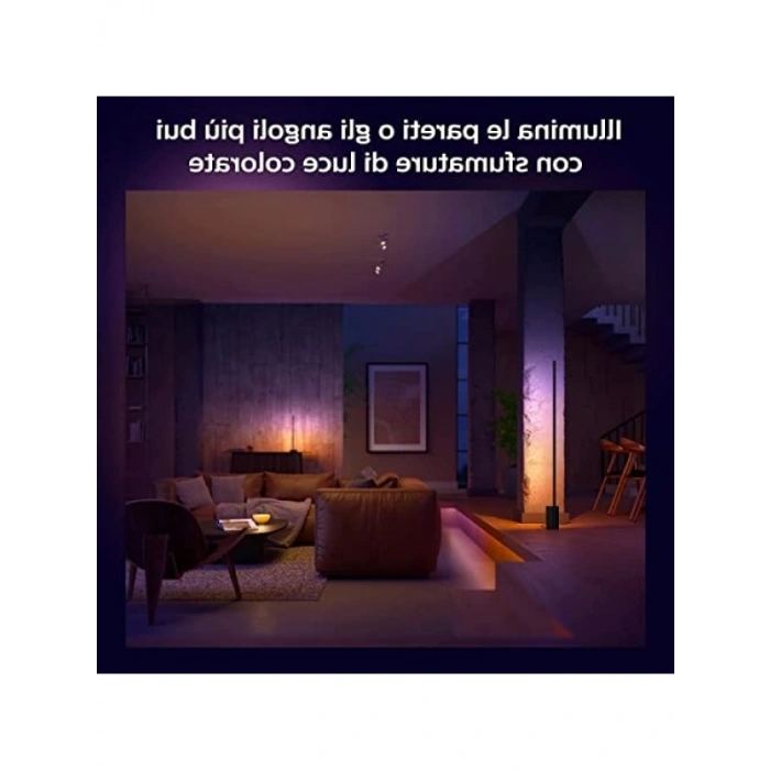 Akıllı LED Zemin Lambası, Gradient Renkli Aydınlatma, Siyah