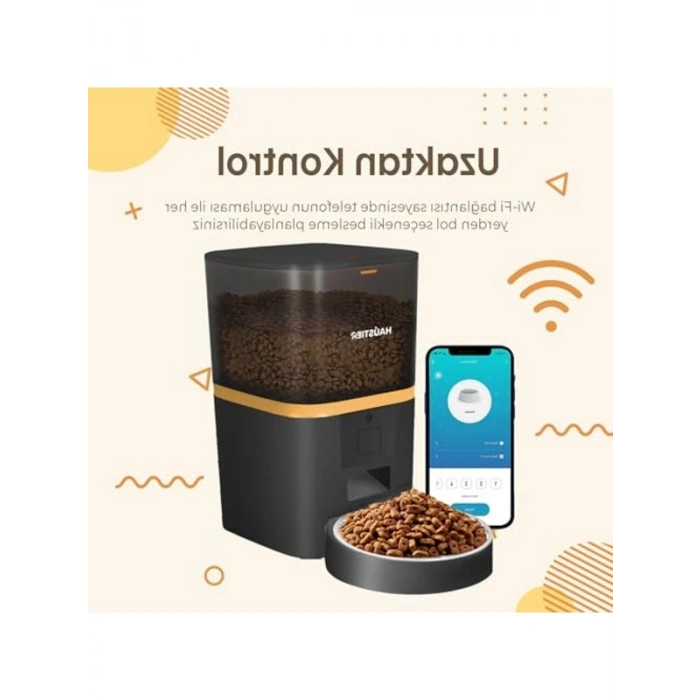 Akıllı Otomatik Kedi Kabı, 6 lt Hazne ile Uzaktan Kontrol Edilebilir