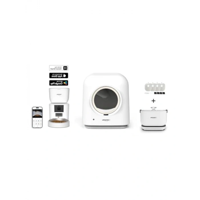 Akıllı Otomatik Kedi Tuvaleti ve Besleme Seti