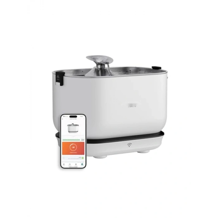 Akıllı Otomatik Su Pınarı - Şarj Edilebilir Sensörlü Çelik Tepsili