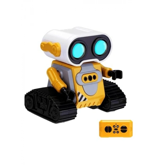 Akıllı RC Robot, El Sensörlü Işıklı ve Sesli Fonksiyonlar ile Eğlenceli Oyun Deneyimi (Sarı)