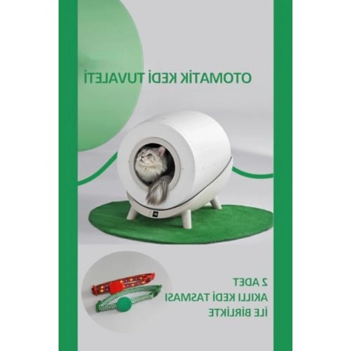 Akıllı Sensörlü Otomatik Kedi Tuvaleti - 14 L Hacminde