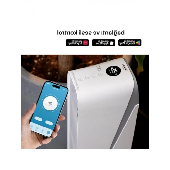 Akıllı Turbo Fanlı Isıtıcı 2000W, Wi-Fi Kontrol