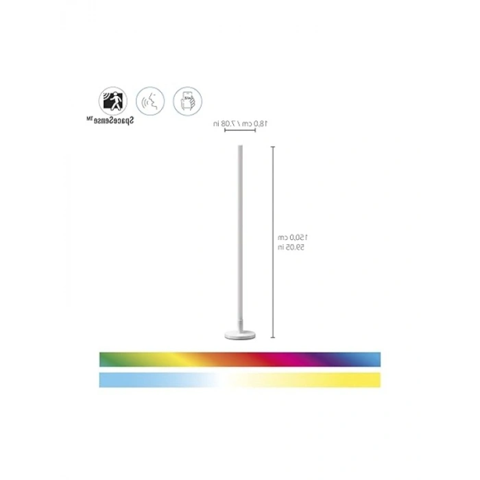 Akıllı Wi-Fi Kontrolü ile Çok Renkli Yerden Lambası