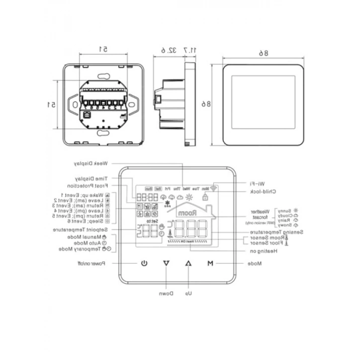 Akıllı WiFi Oda Termostatı - Uzaktan Kontrol Özelliği