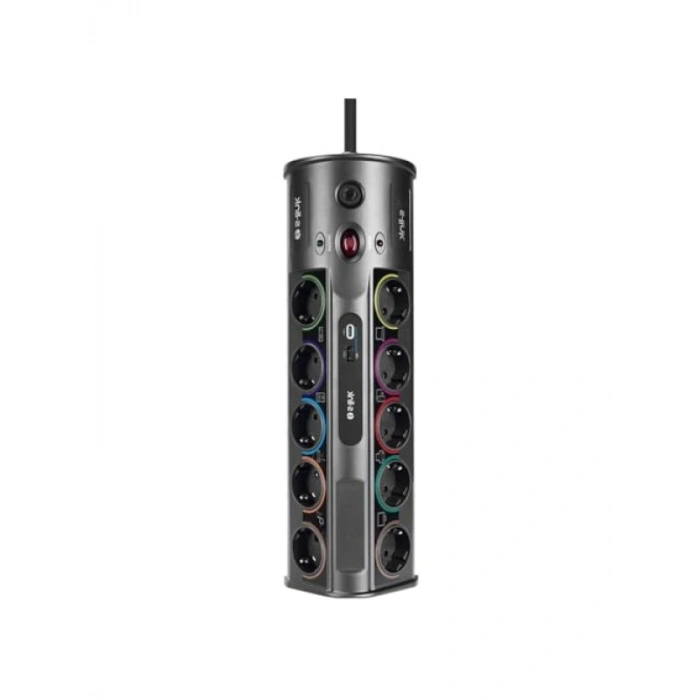 Akım Korumalı 3 Metre Priz - 1860 Joule, 1 USB, 1 Type-C, 2.1A/5V