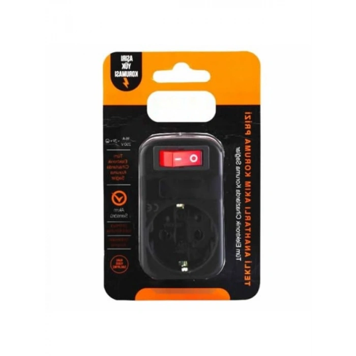 Akım Korumalı Anahtarlı Priz, 16A 250V