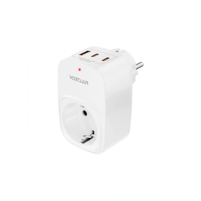 Akım Korumalı Tekli Duvar Prizi - 3680W Güç ve USB Girişleri