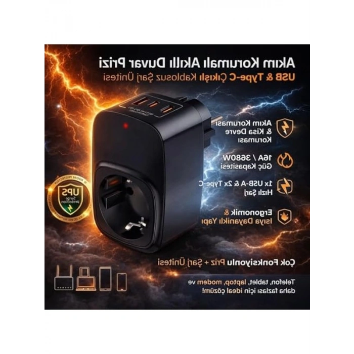 Akım Korumalı Tekli Duvar Prizi, Güvenli Tasarım