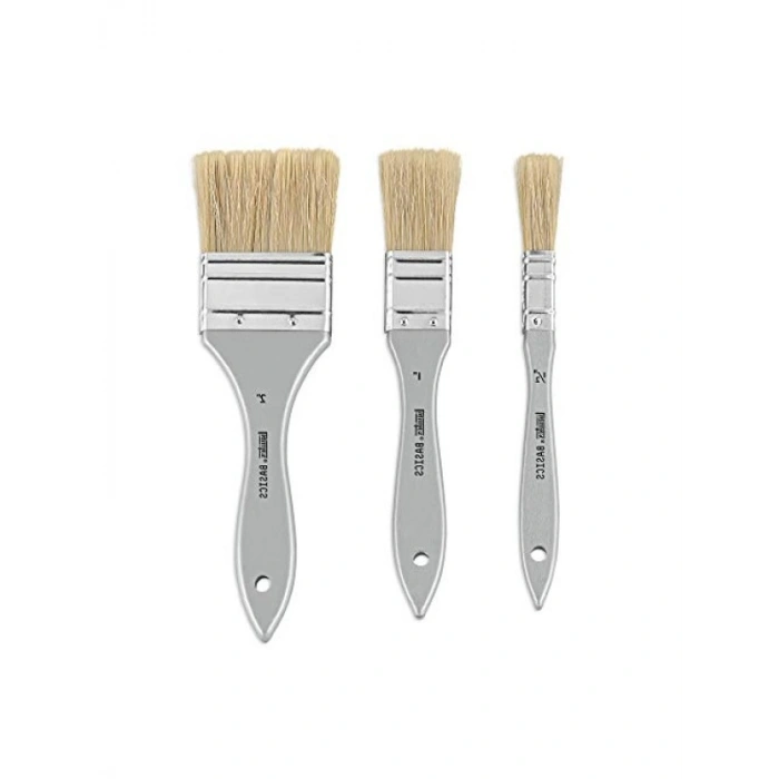Akrilik Boya İçin Düz Fırça Seti - 3 Parça