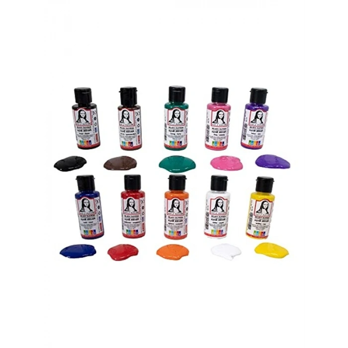 Akrilik Boya Seti: 10 x 40 ml, Fırça Hediyeli ile Yaratıcı Projeler İçin