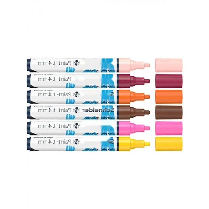 Akrilik Marker Kalem Seti, 4 mm, 6lı