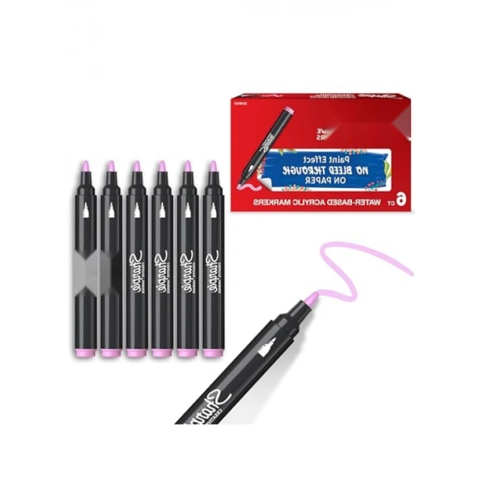 Akrilik Markör - Açık Pembe, Yuvarlak Uç