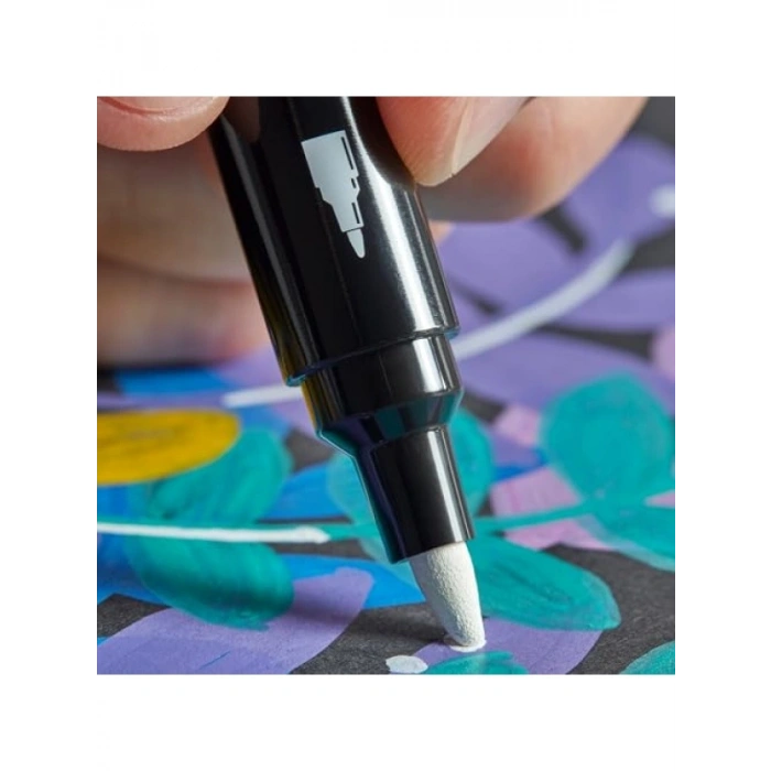 Akrilik Markör - Yuvarlak Uç, Sarı Renk