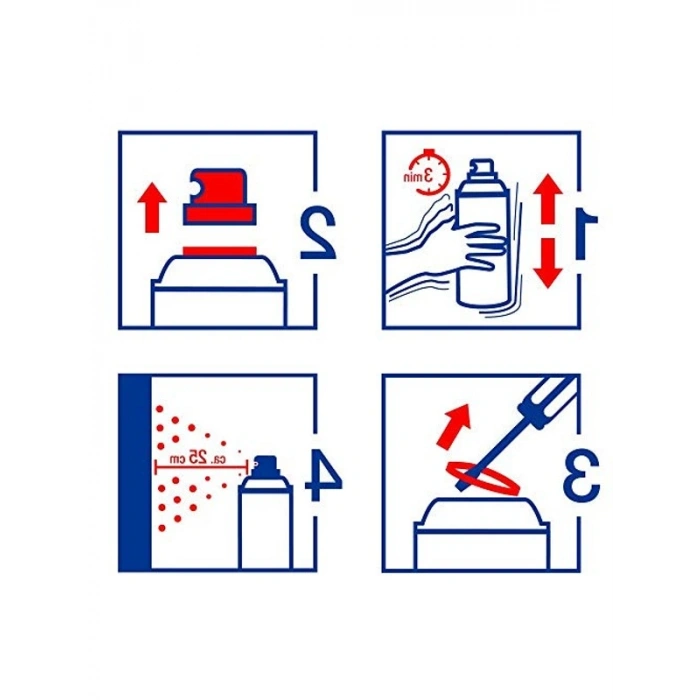 Akrilik Sprey Boya, 901 Siyah Mat Renk