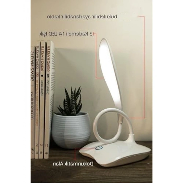 Akrobatik Şarjlı Masa Lambası - 3 Kademeli, 18 LED