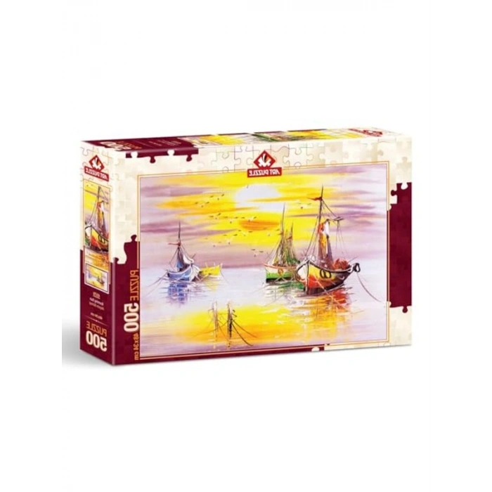 Akşam Güneşi Temalı 500 Parça Puzzle, Eğlenceli Aktivite