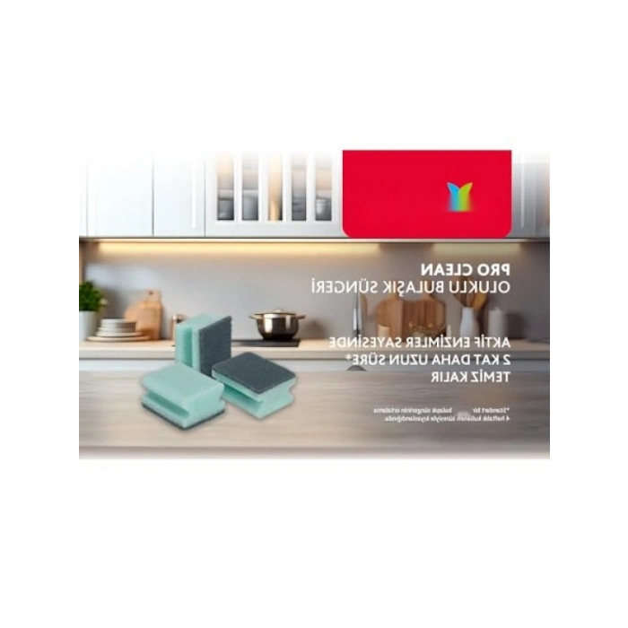 Aktif Enzimli Oluklu Sünger, 3lü Paket