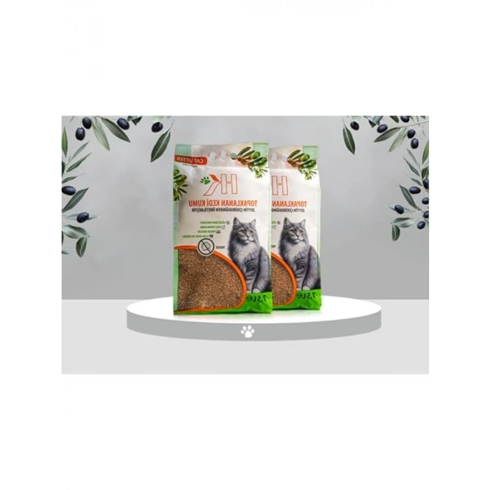 Aktif Karbonlu Doğal Kedi Kumu, 7.5L x 2 Paket