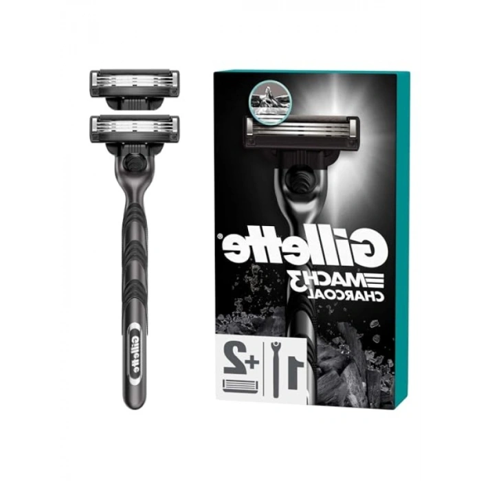 Aktif Karbonlu Tıraş Makinesi Seti + 2 Yedek Bıçak