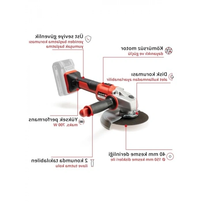 Akülü Avuç Taşlama - 700 Watt Güç
