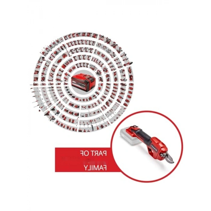Akülü Budama Makası, 18 V, 28 mm Dal Çapı, Ergonomik Tasarım