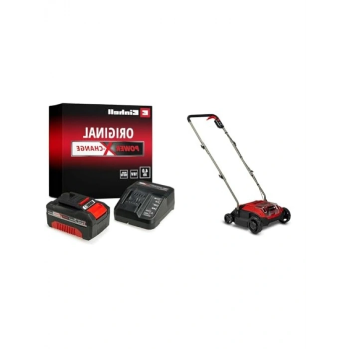 Akülü Çim Havalandırma Makinesi + 18V 4,0 Ah PXC Başlangıç Seti