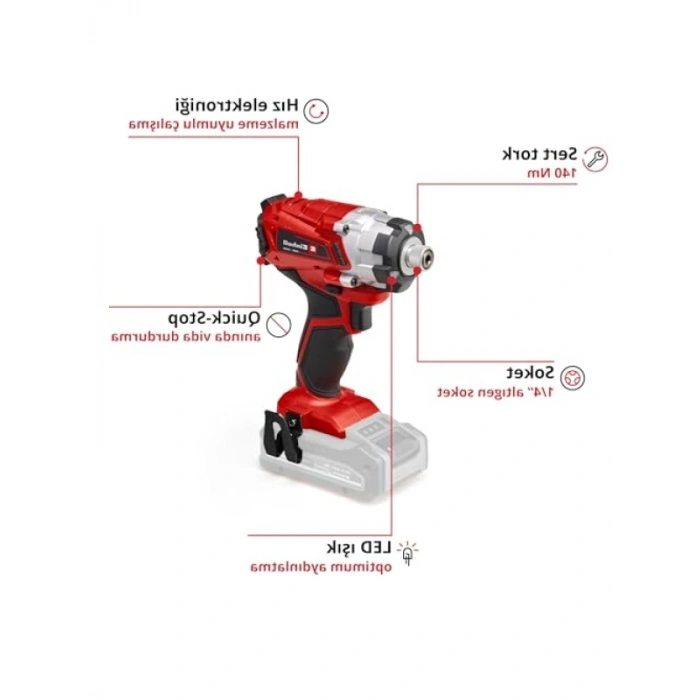 Akülü Darbeli Vidalama (18V, 0-2300 devir/dk)