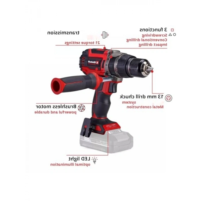 Akülü Darbeli Vidalama, 18V, 70 Nm Tork