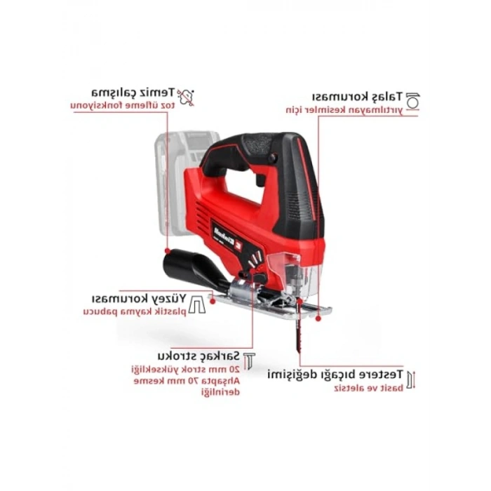 Akülü Dekupaj Testere - 18V, Aletsiz Bıçak Değişimi