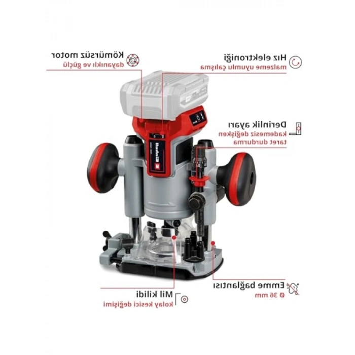 Akülü Dik Freze, 18V, Kömürsüz Motor