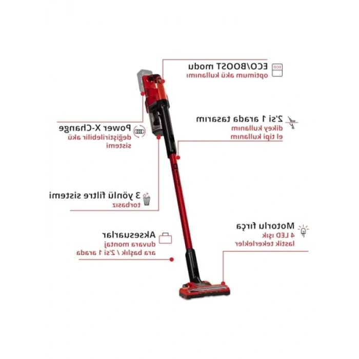 Akülü Dikey Süpürge, Torbasız, Siklon Teknolojisi ile