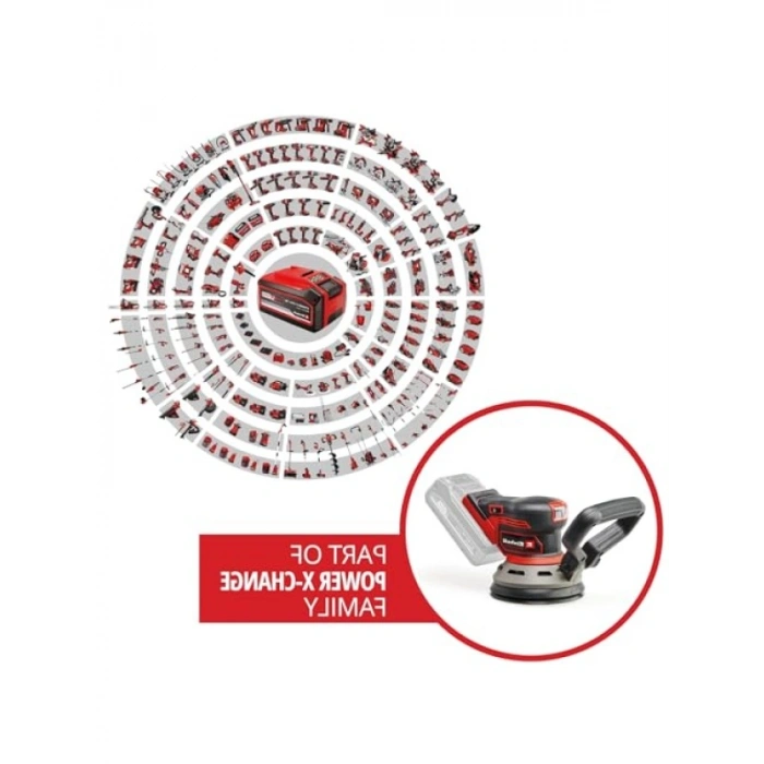 Akülü Eksantrik Zımpara - 18 V, 3,2 mm Salınım Çapı, 125 mm Zımpara Levhası