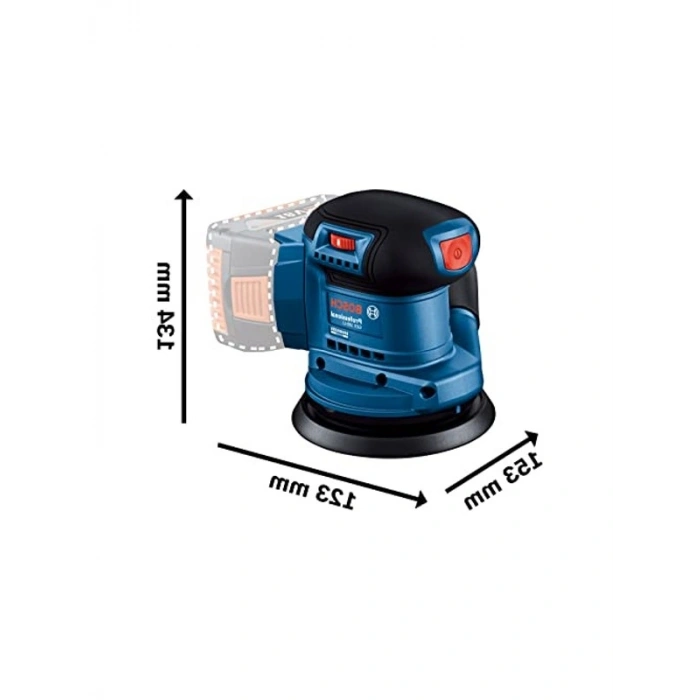 Akülü Eksantrik Zımpara, 18 Volt, 125 mm Zımpara Tabanı