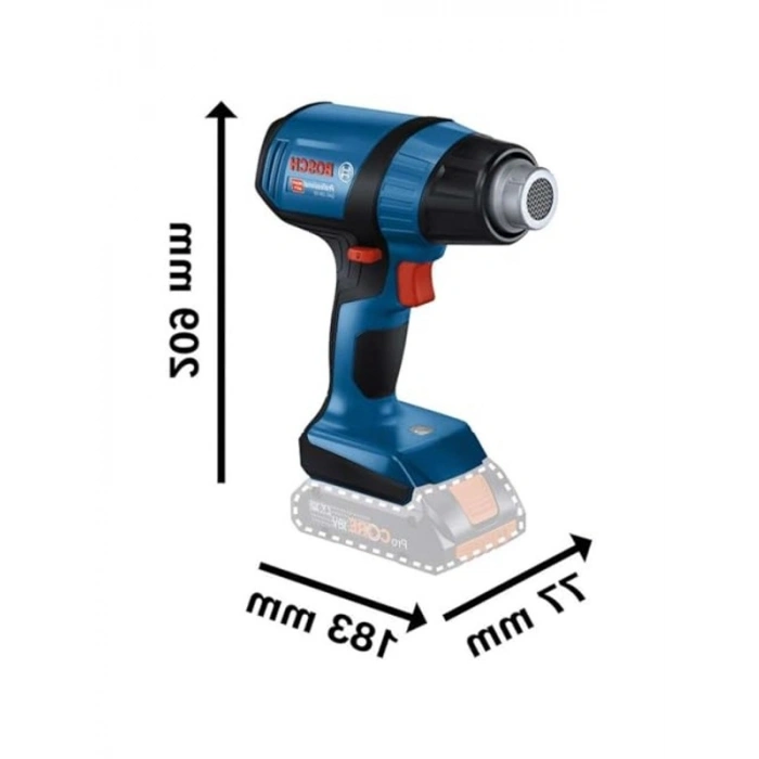 Akülü Sıcak Hava Tabancası, 18 Volt, 300-500 °C Çalışma Sıcaklığı