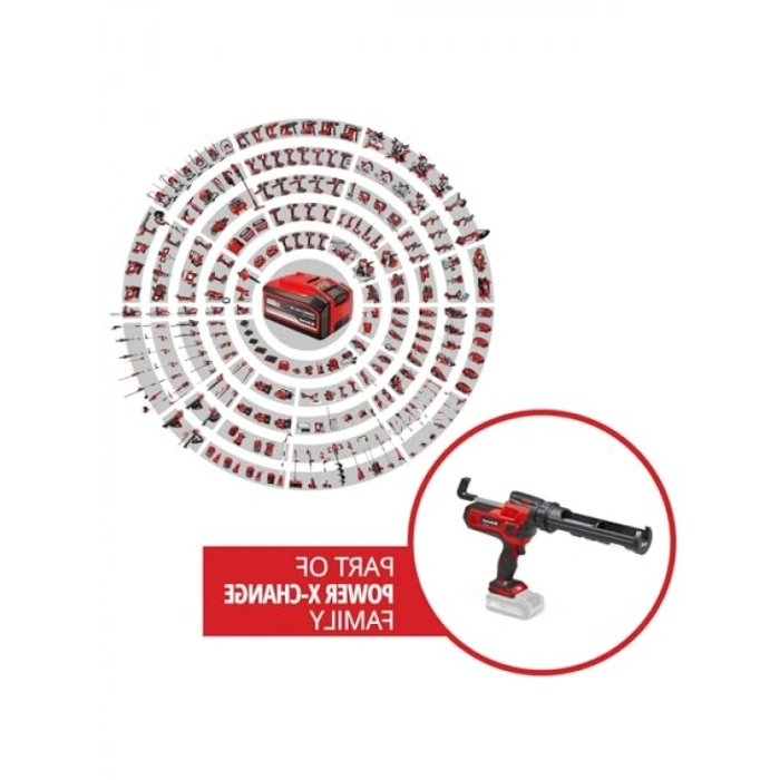 Akülü Silikon Tabancası - 18 V, 310 ml Kartuş Desteği