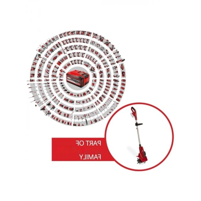 Akülü Toprak Çapa Makinesi - 20 cm Çalışma Genişliği