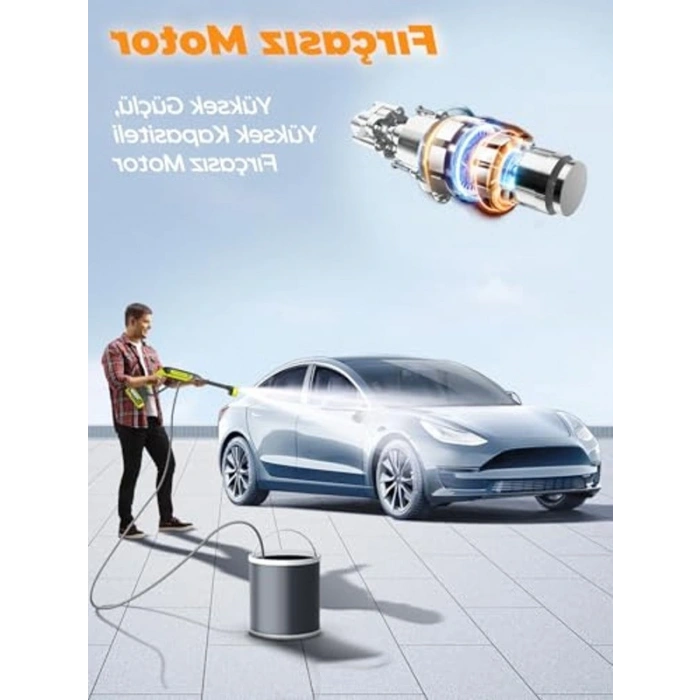 Akülü Yüksek Basınçlı Yıkama Tabancası ile Bahçe ve Araç Temizliği