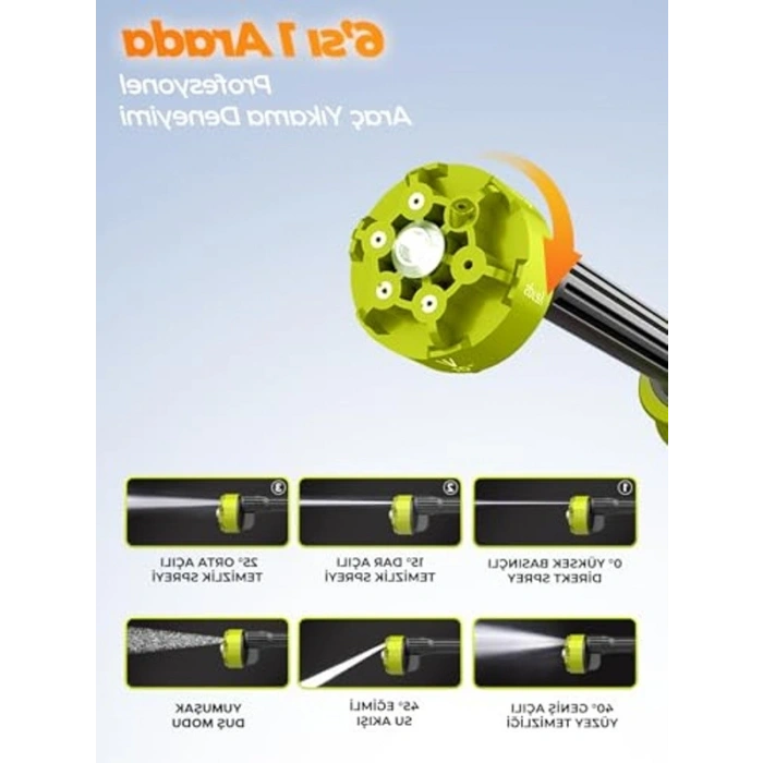 Akülü Yüksek Basınçlı Yıkama Tabancası ile Bahçe ve Araç Temizliği