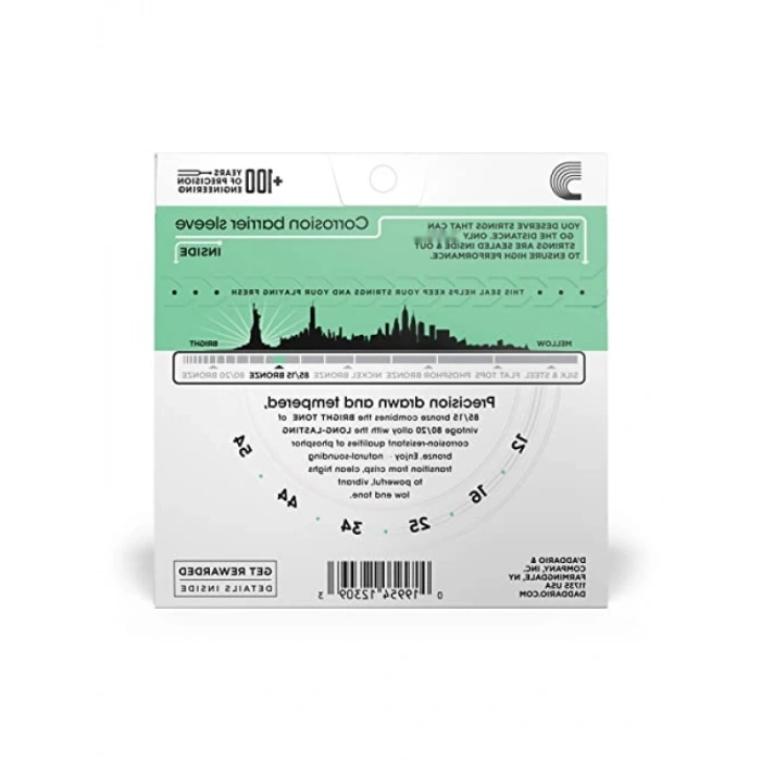 Akustik Gitar İçin Kaliteli Teli Seti - 85-15 MED LITE