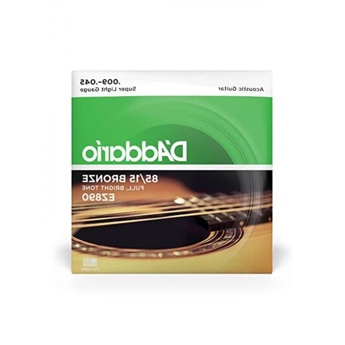 Akustik Gitar Tel Seti, 85/15 Bronz, Süper Hafif, Yüksek Ses Kalitesi