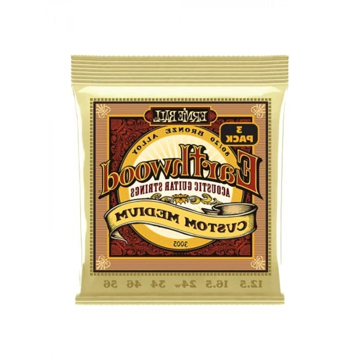 Akustik Gitar Telleri, 80/20 Bronz, 12.5-56 Kalınlık, 3lü Set