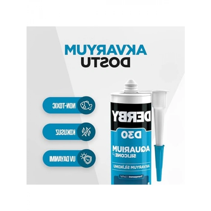 Akvaryum Silikonu, 280ml, Suya Dayanıklı ve Uzun Süreli Koruma Sağlar