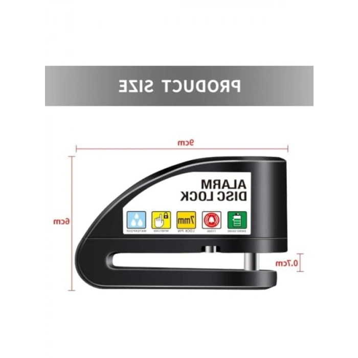 Alarm Sistemli Fren Diski Kilidi - 110 dB