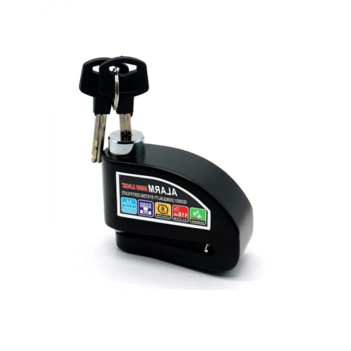 Alarmlı Motosiklet Disk Kilidi - 110 dB Su Geçirmez