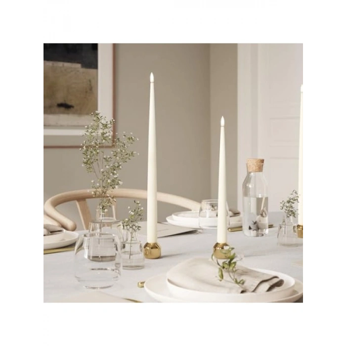 Alevsiz LED Yemek Mumu - 2li Set - Gerçek Alevli Görünüm