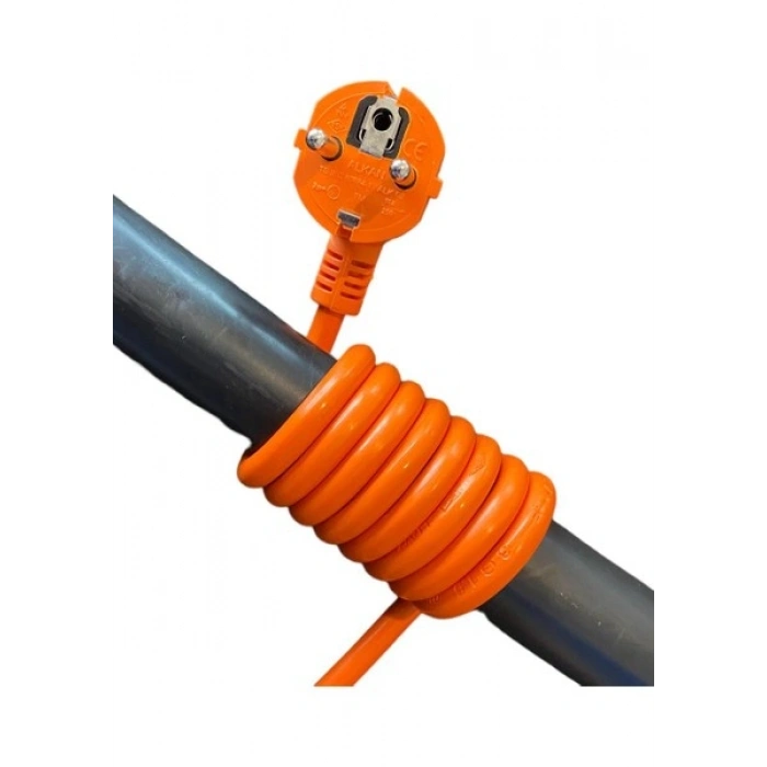 Alkan 3G 1 mm² 2200W Profesyonel Uzatma Kablosu ( %100 Bakır ) Turuncu - 5 Metre