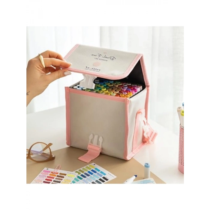 Alkol Bazlı Çift Uçlu Marker Kalem Seti - 80 Adet